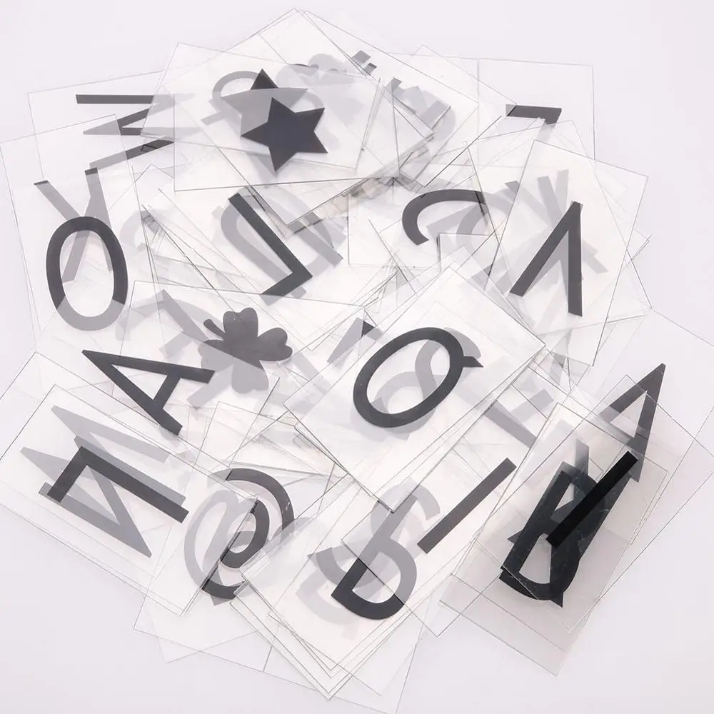 Letter symbol Black 85PCS DIY КИНО красочные буквы& карты& знаки& цифры для светильник коробка ночника орнамент украшение праздника - Цвет: Letter symbol Black
