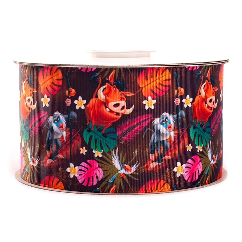 Лента с мультяшным принтом льва красивая объемная лента для аксессуаров волос 5