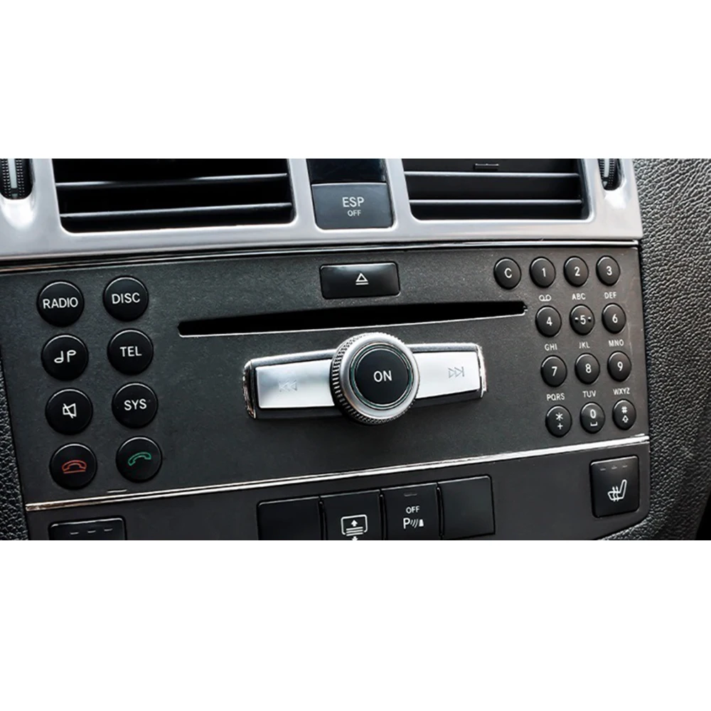 

For Mercedes Benz Button Covers GLK Quality ABS Sequins C E Volume 2pcs