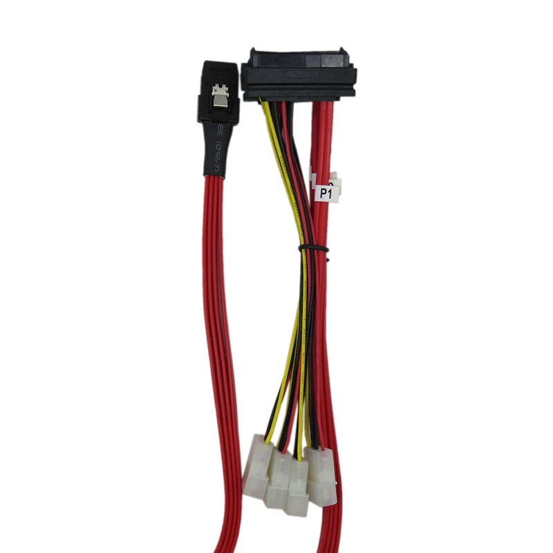 

Mini SAS 36P to 4x SFF-8482 Connectors With 4P Power Cable 1M Supports Data Transmission Of Four Channels Of 3Gbps * 4Lane