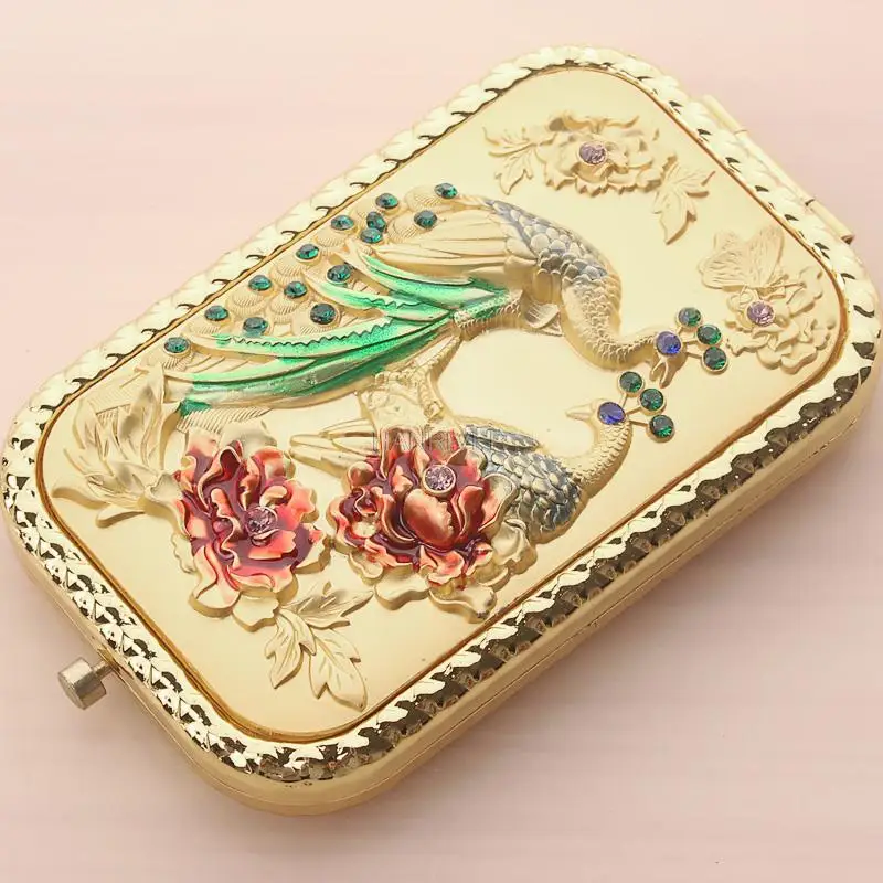 

Mini portable makeup mirror cute rectangular creative folding small mirror student fashion personality retro portable mirror