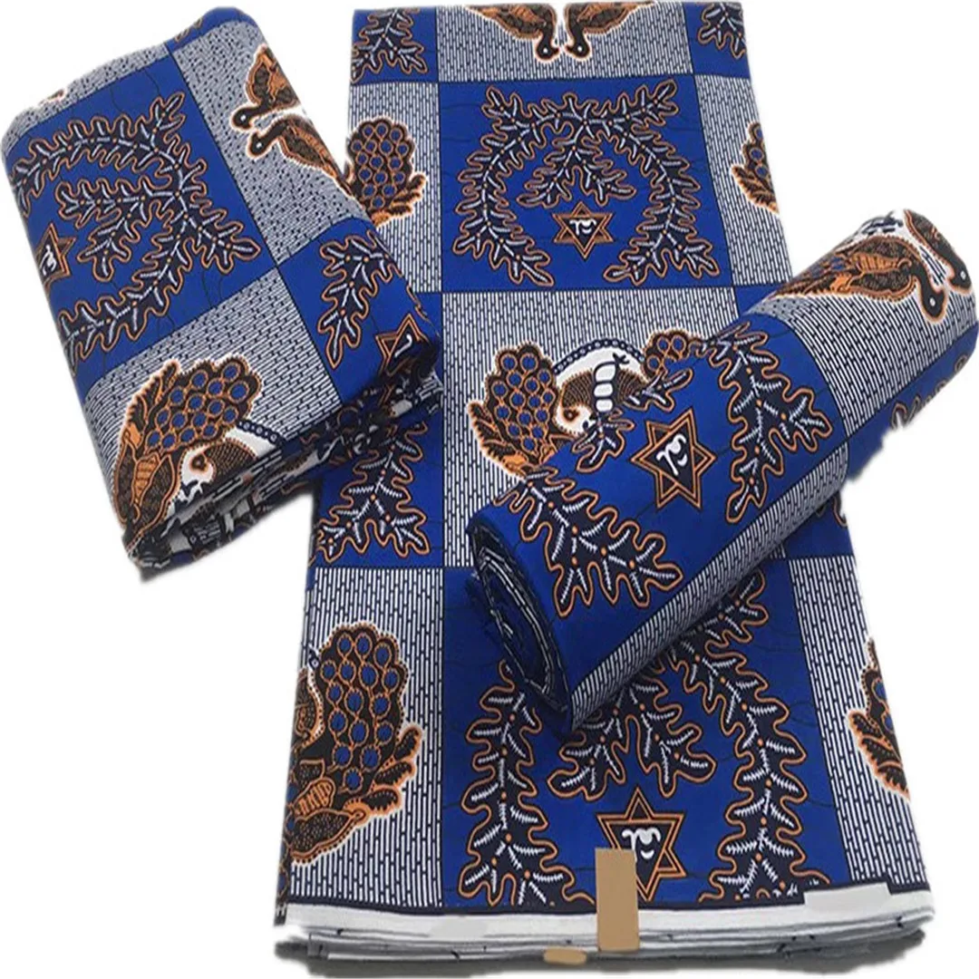 

New Arrival African Real Wax Prints 100% Cotton High Quality Guaranteed Veritable Ankara Batik Fabric 6 Yards Ghana Style