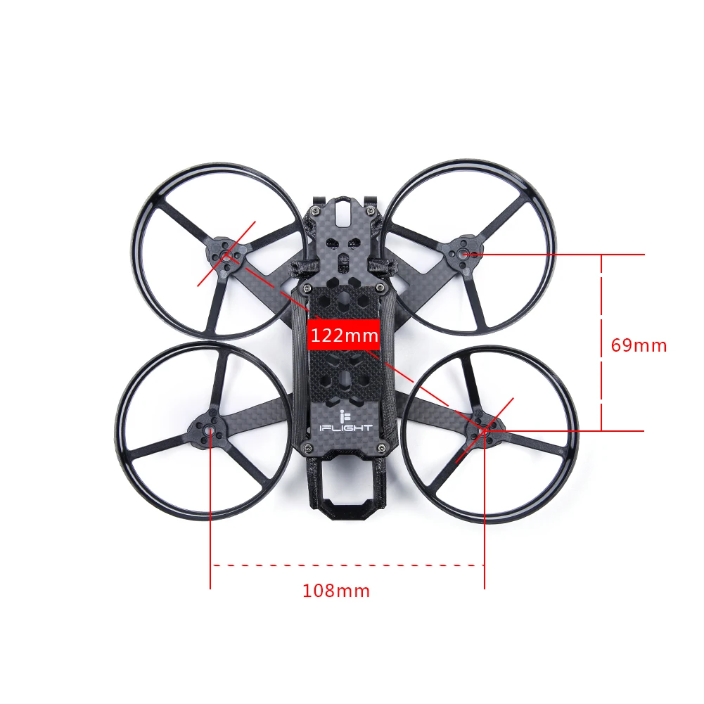 

IFlight TITAN DC2 122mm Carbon Fiber Whoop Frame for DJI Air Unit RC Drone HD FPV Racing Freestyle Up To 2.3inch Propeller
