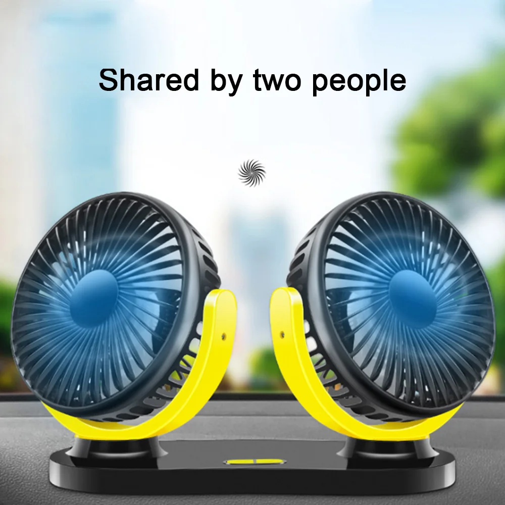 360 Degree Rotating Cooling Fan 12/24v Car Universal Electric Fan Low Noise Air Conditioner Usb Charger Cooler Ventilador