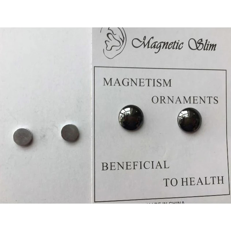 Серьги с каменными иглами для терапии ушной раковины мужские магнитные тонкие