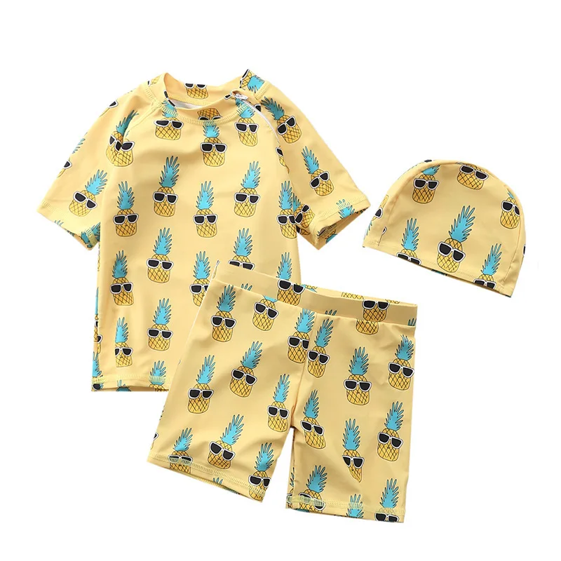 

Boy Swimsuit 3 Pieces Baby Swimsuits UV Protection Summer Beach Swimming Pool Children's Bathing suit Seaside Sunscreen Costume