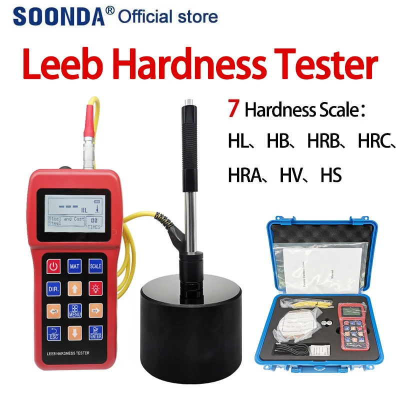 

Профессиональный тестер твердости Leeb из нержавеющей стали и меди, измеритель твердости металла