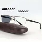 Очки для чтения прогрессивные многофокусные умные Меняющие цвет очки мужские Модные металлические очки с полуоправой