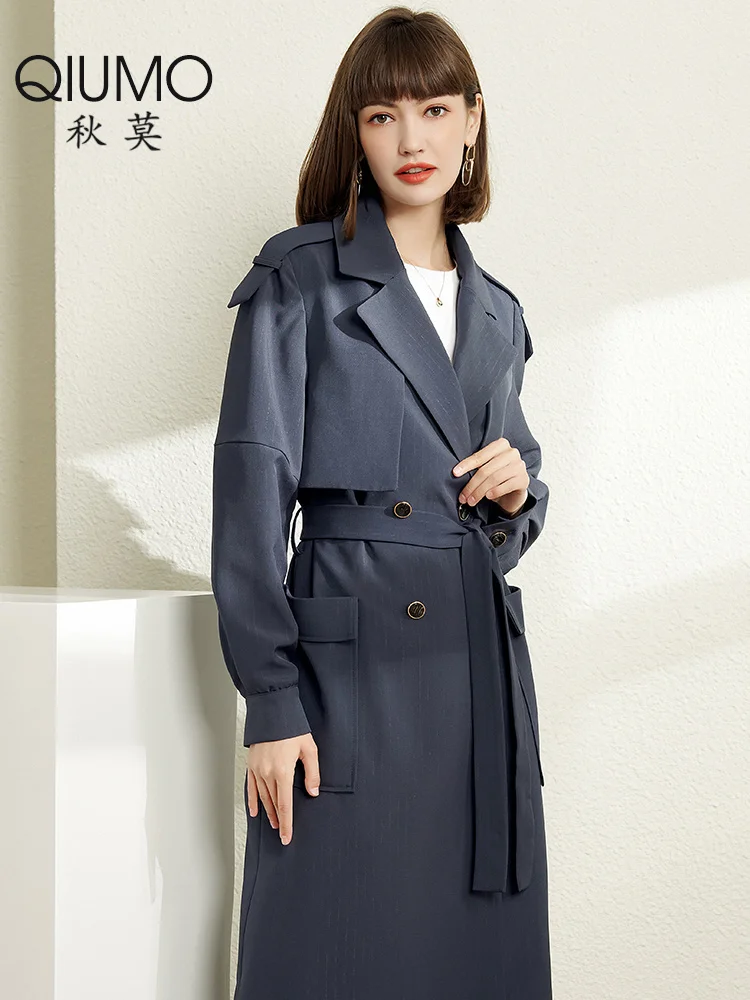 

Vertical windbreaker women's medium and long autumn clothes early autumn 2021 new high-end this year's popular temperament