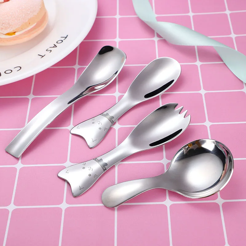 

Бесплатная доставка 304 ложка-Лопатка из нержавеющей стали маленькая круглая ложка с короткой ручкой квадратная ложка креативная десертная ...