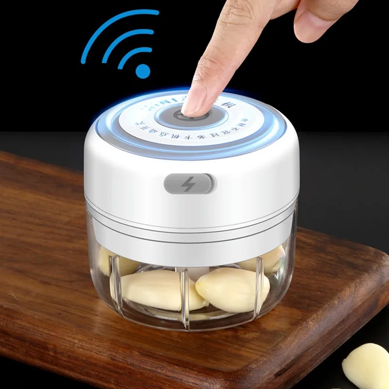 

100/250ml Electric Garlic Masher Garlic Press Vegetable Chili Meat Garlic Chopper Press USB Masher Machine Kitchen Gadgets