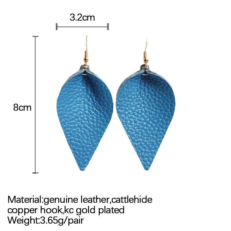 Модные женские серьги M & G из натуральной кожи с листьями массивные подвески