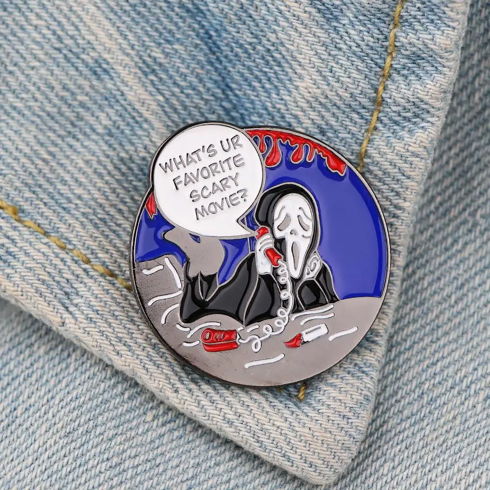 

20pcs/lot AD846 Patchfan Funny Ghost Make a call Enamel Pins and Brooches Lapel Pin Backpack Bags Badge Clothing Decoration Gift