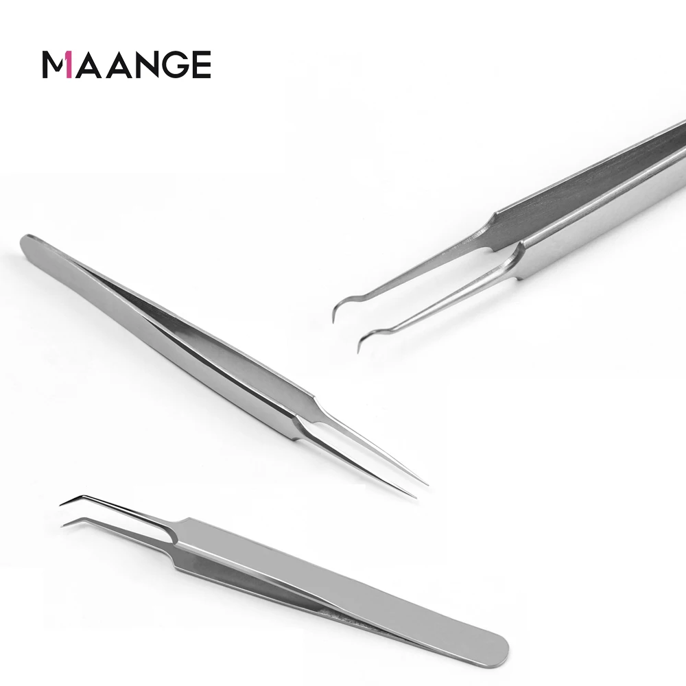 Профессиональный пинцет MAANGE 1 шт. для дизайна ногтей/ухода за лицом/наращивания