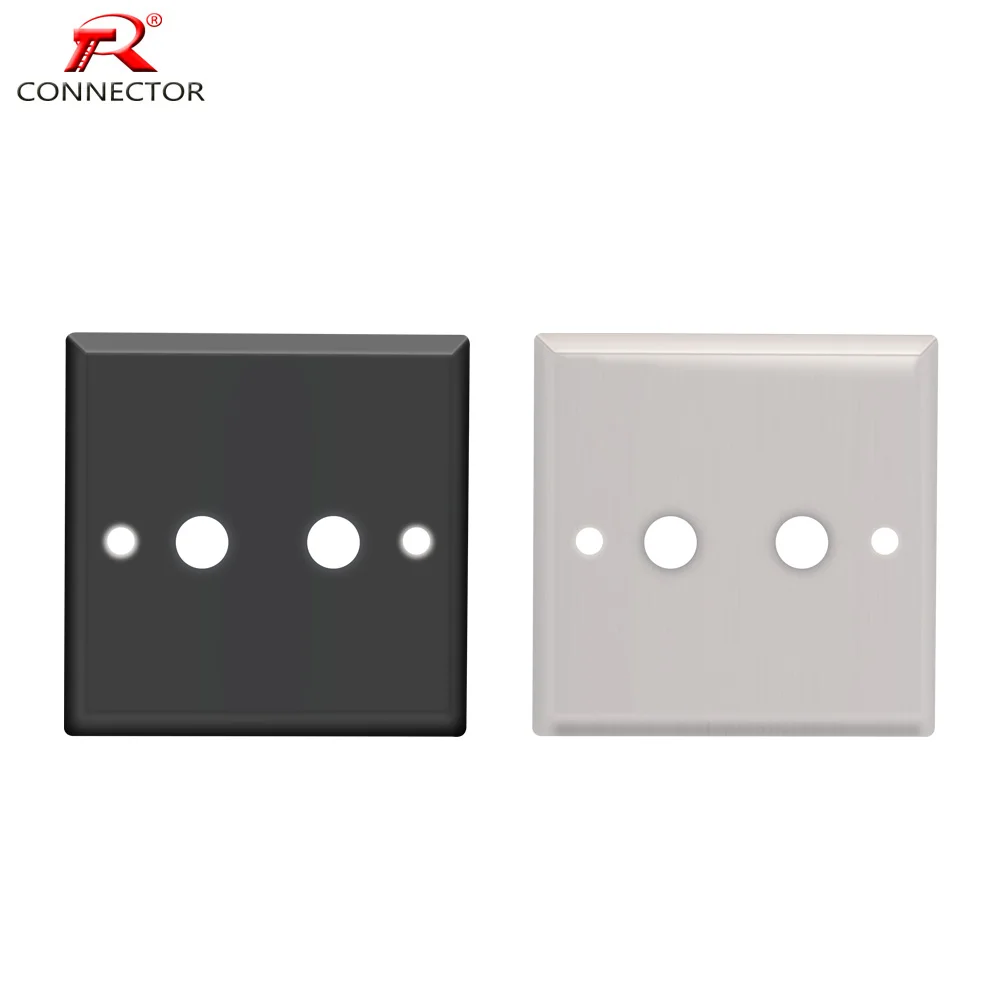 

4PCS Dual Ports Audio Electrical Connectors Panel Mount Board Stainless Steel Sockets Boards for Speaker Electric Housing Case