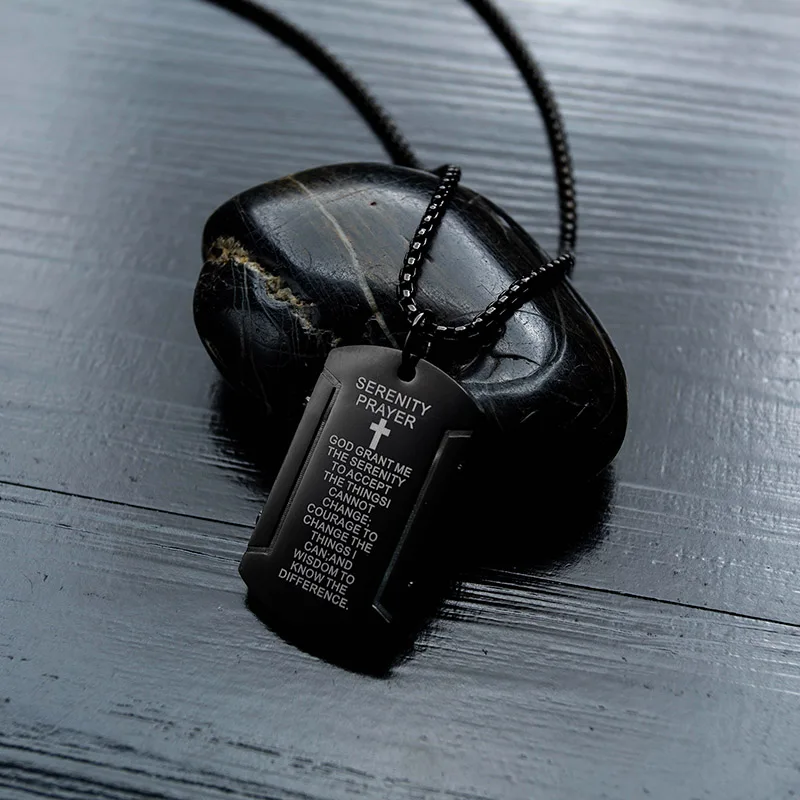 V.YA креативное имя ожерелье из нержавеющей стали христианское Писание Мужская