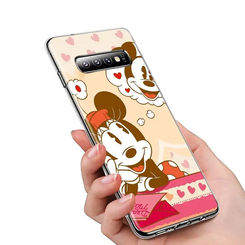 Pink Minnie Cartoon Cute for Samsung Galaxy S21 Ultra Plus Note 20 10 9 8  S20 S7 S6 Edge Plus Soft Transparent Phone Case