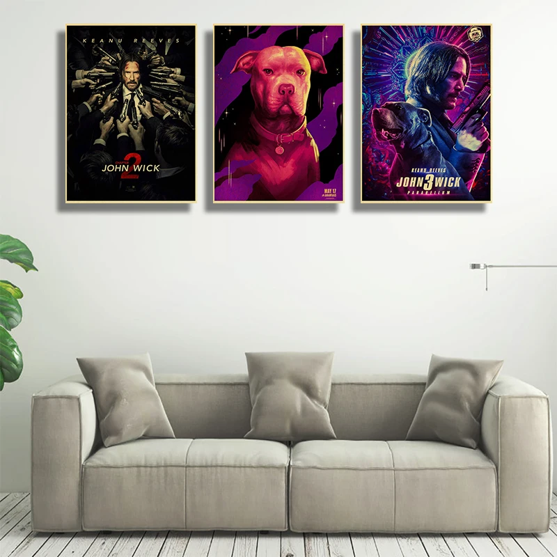 ВИНТАЖНЫЙ ПЛАКАТ Джон фитиль из классического фильма холст живопись