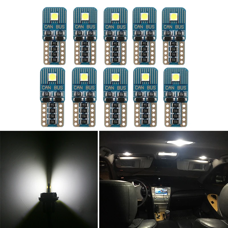 10x T10 W5W LED Canbus автомобильный внутренний фонарь парковочный светильник для Honda Civic