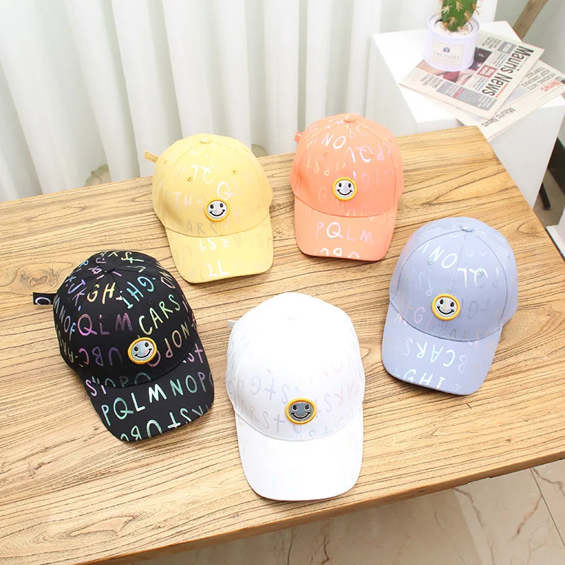 

Children's Fashion Embroidered Letter Hat Elementary School Outdoor Outing Sports Sunshade Sunscreen Baseball Cap New2021