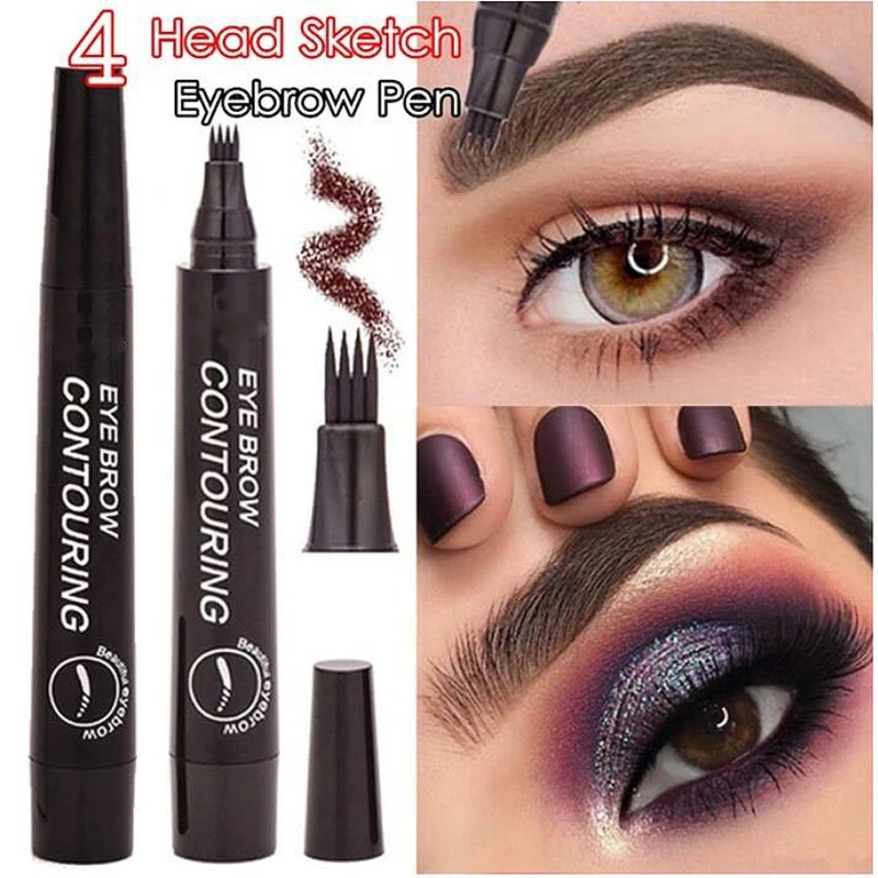 

5-color Fork Tip Four-claw Eyebrow Pencil 3D Natural Smooth Waterproof Tint Long-lasting Professional Makeup Cosmetics TSLM 1