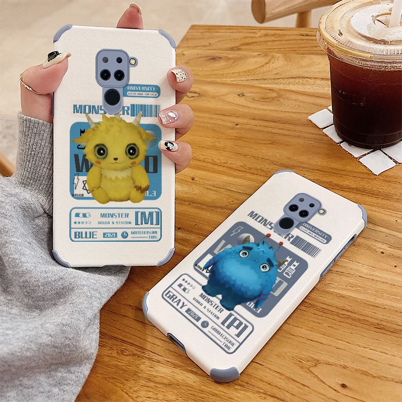 

Yellow Haired Monster Phone Case For Xiaomi Redmi 9 Note 9 8 7 Pro K40 K30 Pro Leather Cover