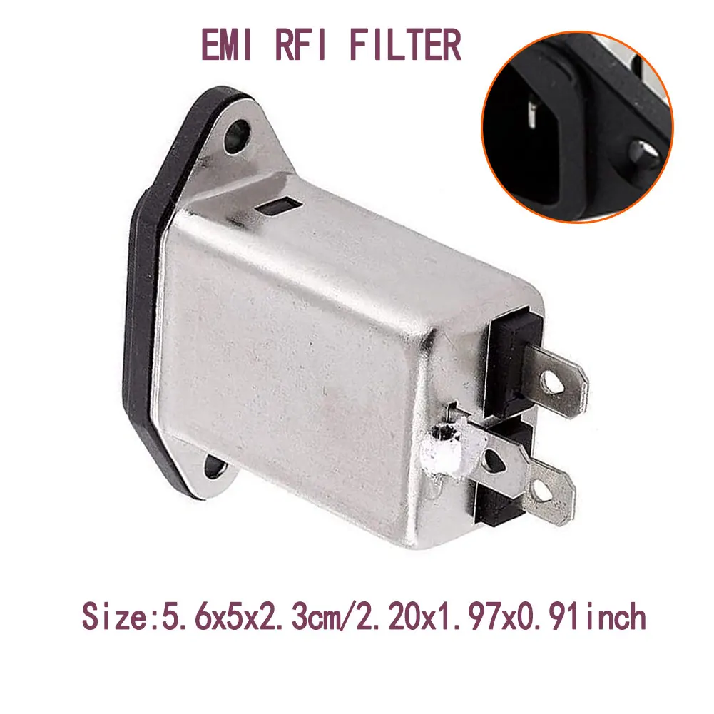 

EMI RFI Filter Power Line Conditioner Noise Suppressor CW1D-10A-T 10A For Electronic Equipment Suppressor Noise Filter