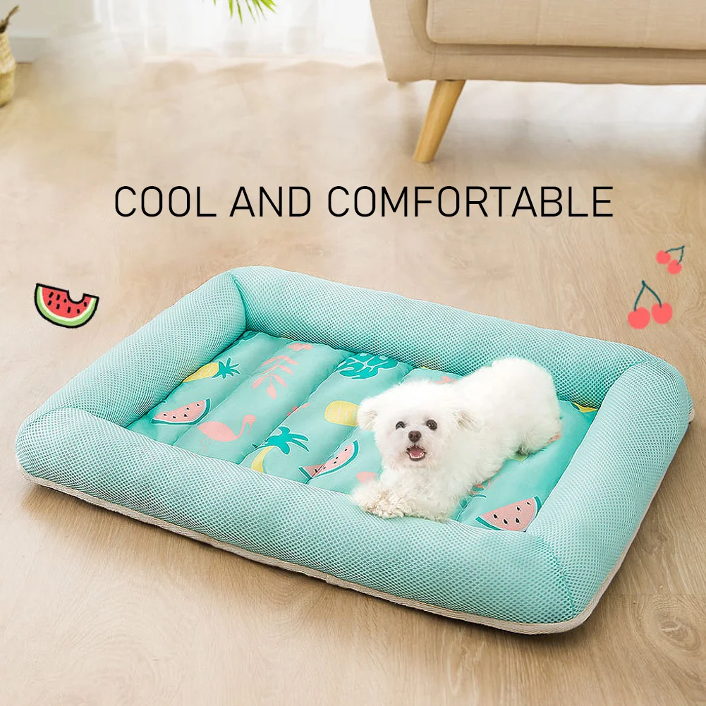 

Pet Ice Pad Summer Cooling Mat Dog Bed Cat Puppy Breathable Sleeping Cushion Cat Blanket Sofa Breathable Pet Dog Bed