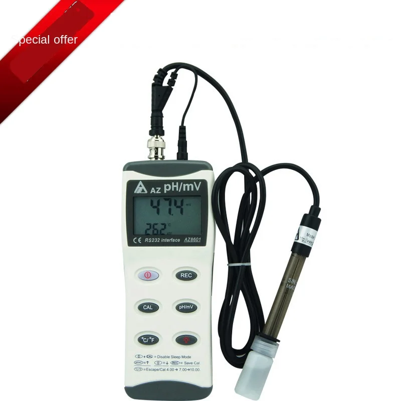 Портативный точный измеритель Ph ручки AZ8601 портативный PH метр|Аксессуары для