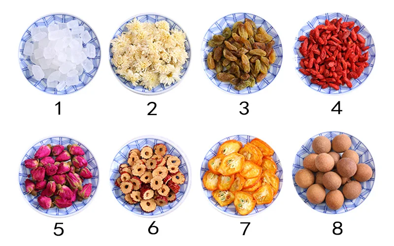 

Natural Babao Tea, Includes Longan Rose Jujube Chinese Herbal Chinese Tea Helps Digestion, Beauty Skin 180g