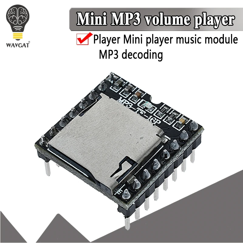 Мини модуль MP3-плеера с TF картой U-диском плата аудио-голосового модуля для Arduino DF
