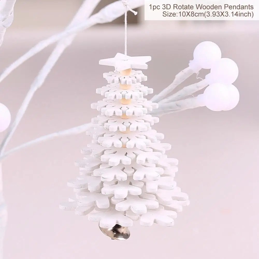 Christmas Pendants 1 QIFU Diy деревянное украшение "Лось" Рождественские украшения для дома рождественские украшения Navidad подарки для детей счастливый год - Цвет: Christmas Pendants 1