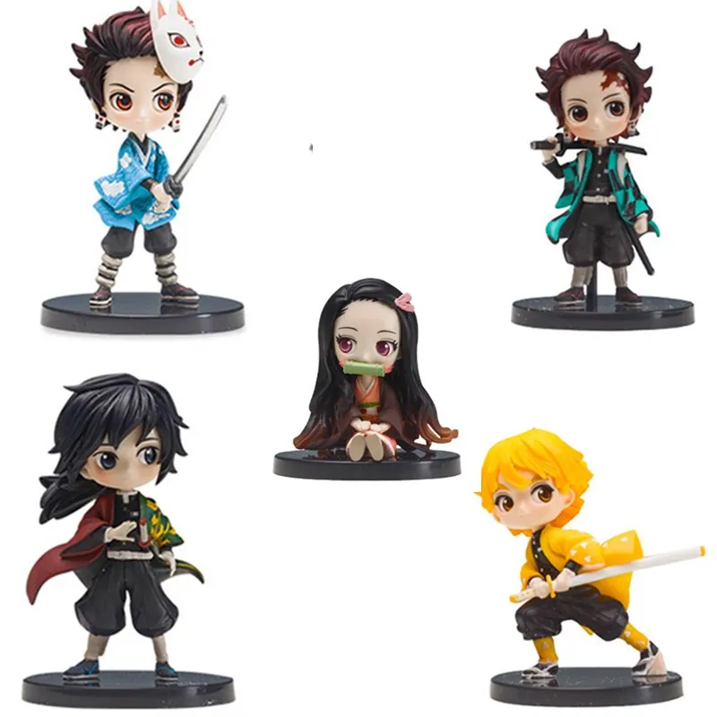 

Demon Slayer Figure Kimetsu No Yaiba Q Posket Kamado Tanjirou Kamado Nezuko Tomioka Giyuu Agatsuma Inosuke PVC Figure Toys 14cm