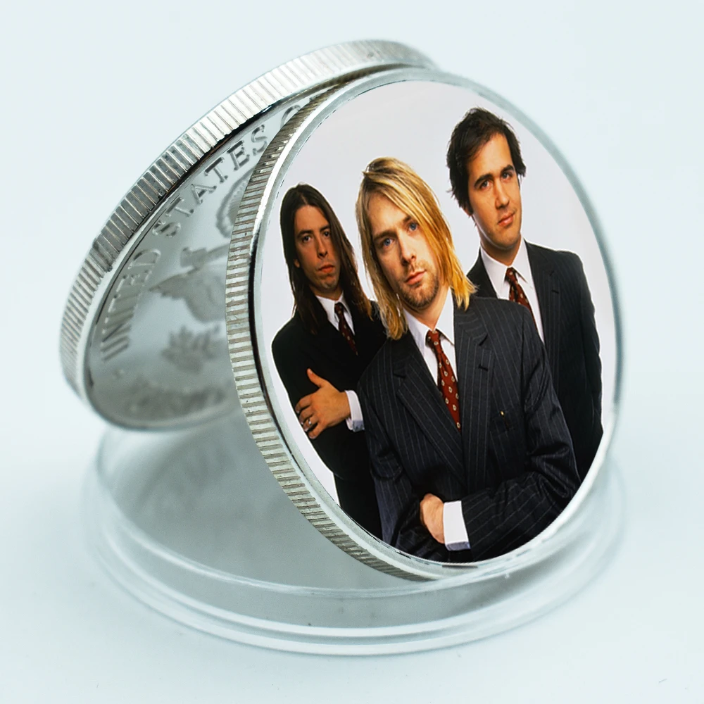 

New Year Family Gifts Rock Band Decorative Coin Silver Plated Metal Coin Commemorative Thanks Giving Christmas Gifts