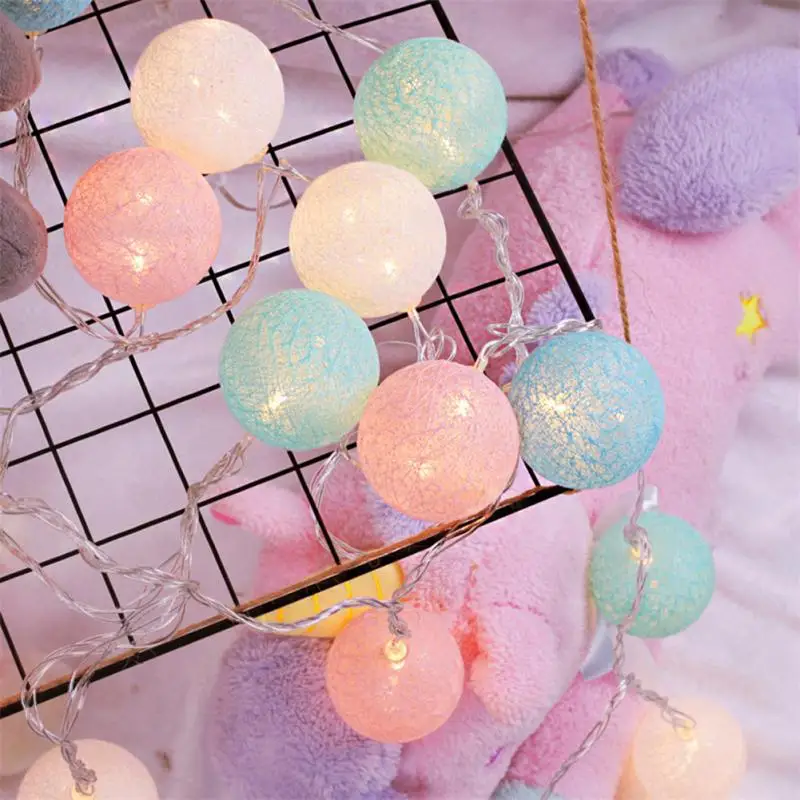 

Гирлянда с хлопковыми шариками, 20 светодиодов