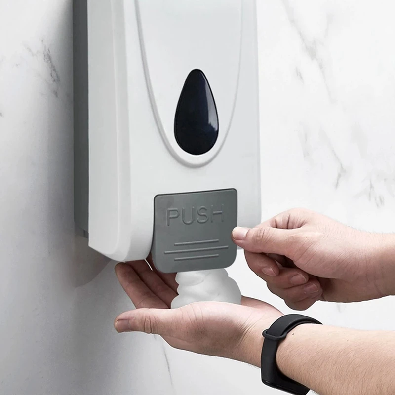 

1000ML Manual Foaming Soap Dispenser Wall Mounted Hand Foam Soap Dispenser Push Pump Foaming Soap Dispenser