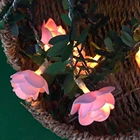 Светодиодный Роза света строки 6 м 40led Рождественский гирлянды Фея приведенный в действие на открытом воздухе на солнечных батареях для свадьбы Garden вечерние БатареяUSB Настенный декор