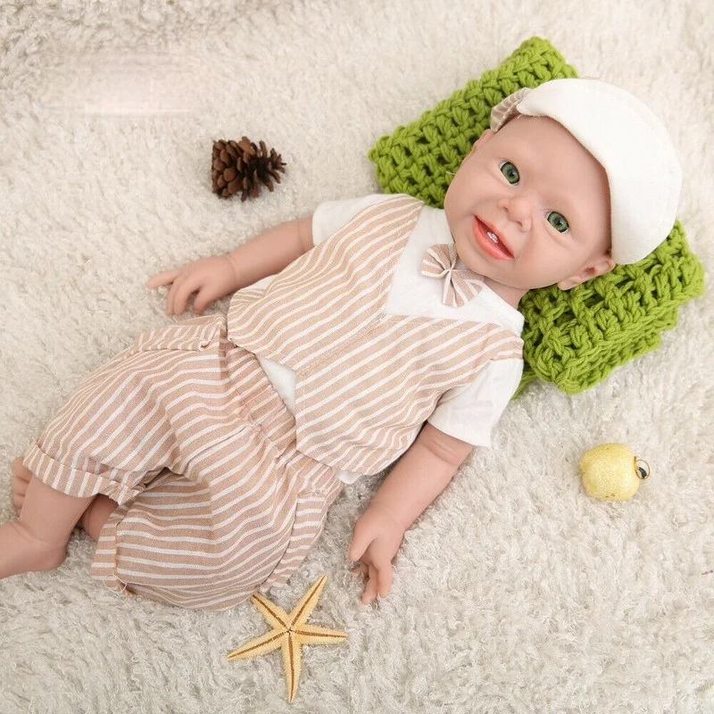 

48cmreborn Baby Dolls Full Body Silicone Cute Child Christmas Gift 19"3400g Realistic Soft Silicone Reborn Baby Doll Washable