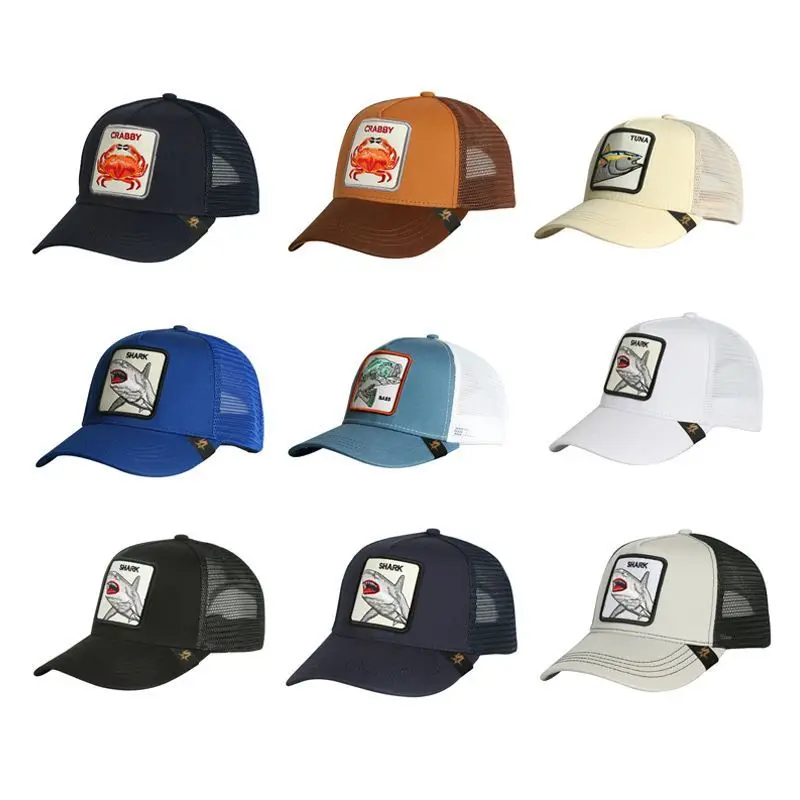 

Высококачественная Регулируемая сетчатая бейсболка Kpop с логотипом в виде животного, Кепка-тракер, потертая бейсболка