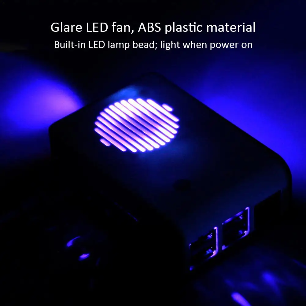 ABS защитный чехол с бликовым вентилятором простой цветной пряжкой для Raspberry Pi 4 8 5*5