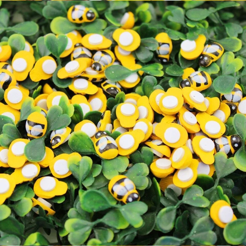 100 шт. самоклеящиеся маленькие деревянные шмели для скрапбукинга