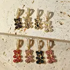 2021 Красочный Блестящий кристалл медведь цирконий кулон ювелирные изделия аксессуары DIY темпераментный металлический медведь брикет