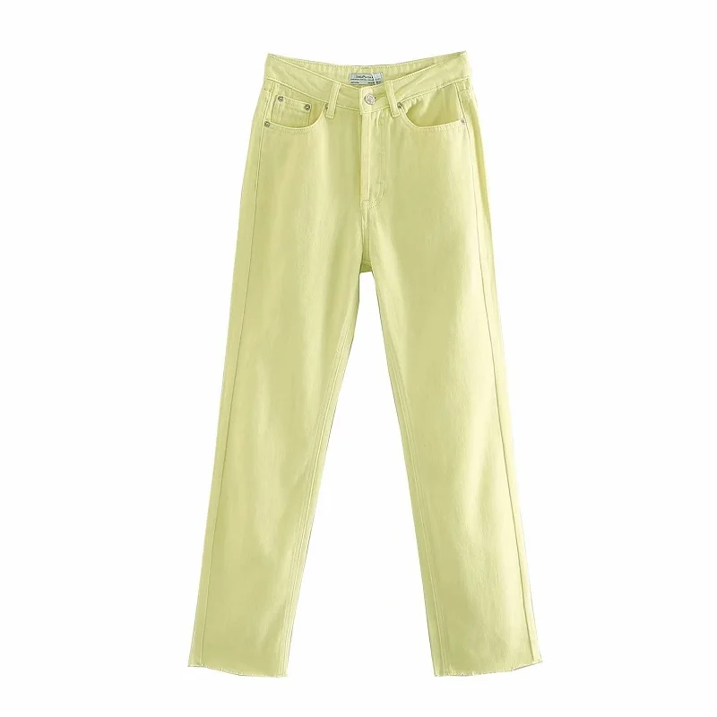 

Spring Summer Blue White Y2K High Waist Jeans Woman 2021 Fashion Streetwear Women Straight Leg Cowboy Pants Front Buttons Pocket