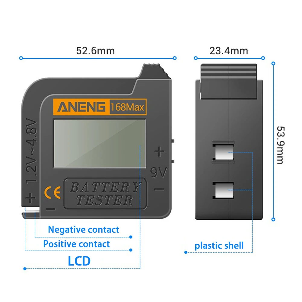 Портативный тестер батарей Высокая точность цифровой Дисплей индикатором