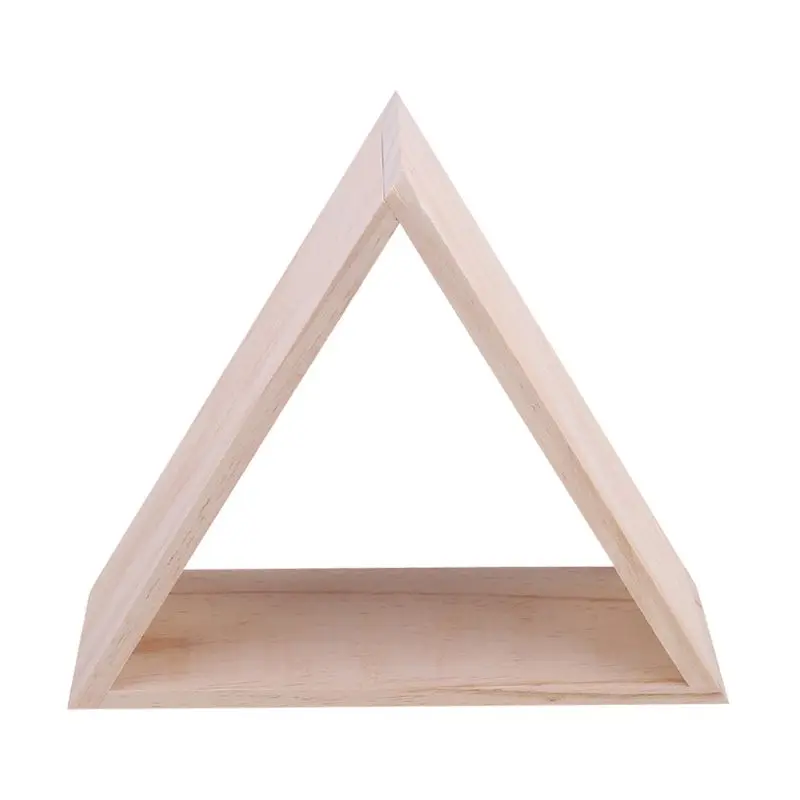 

Rustic Style Storage Rack Woooden Handmade DIY Triangle Commodity Shelf Storage Rack Decoration Dropship