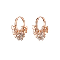 2020 new vintage hoop earrings for woman cubic zircon butterfly dangle ear clip hoop earring party chrismas gifts accessories
