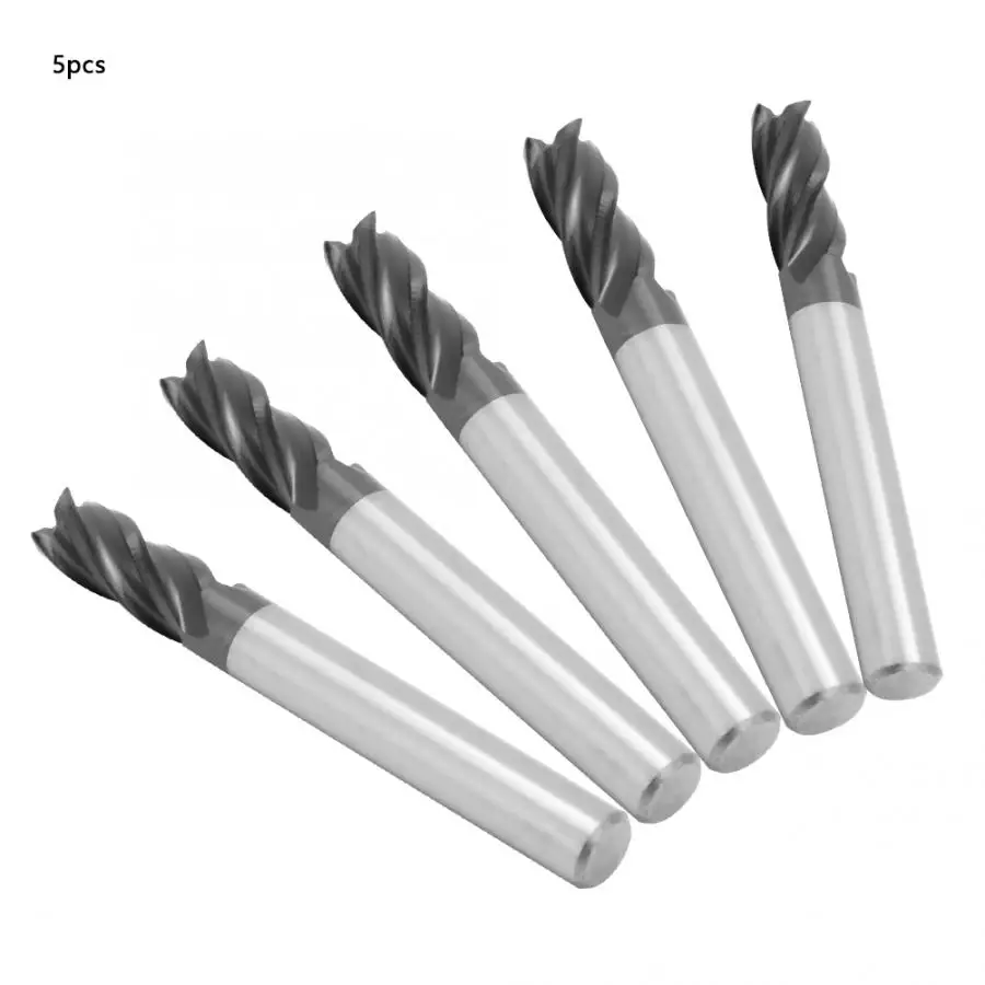 5 шт. Вольфрам карбидная 4 Торцевой фрезерный станок с ЧПУ фреза Бит плоский