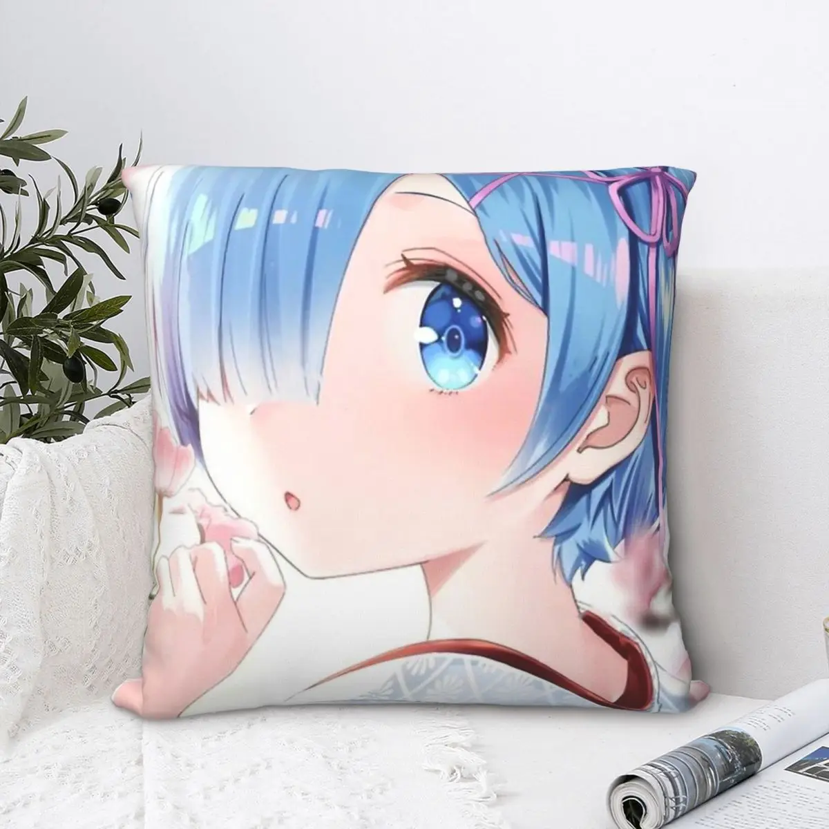 

Rem Throw Pillow Case Re Life in a Different World From Zero Cushion For Home Sofa Chair Decorative Hug Pillowcase