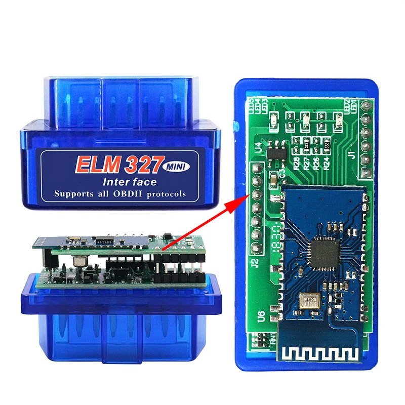 2021 лучший ELM327 Bluetooth V1.5 PIC18F25K80 чип 2PCB OBD2 сканер инструмент ELM 327 1 5 BT диагностический