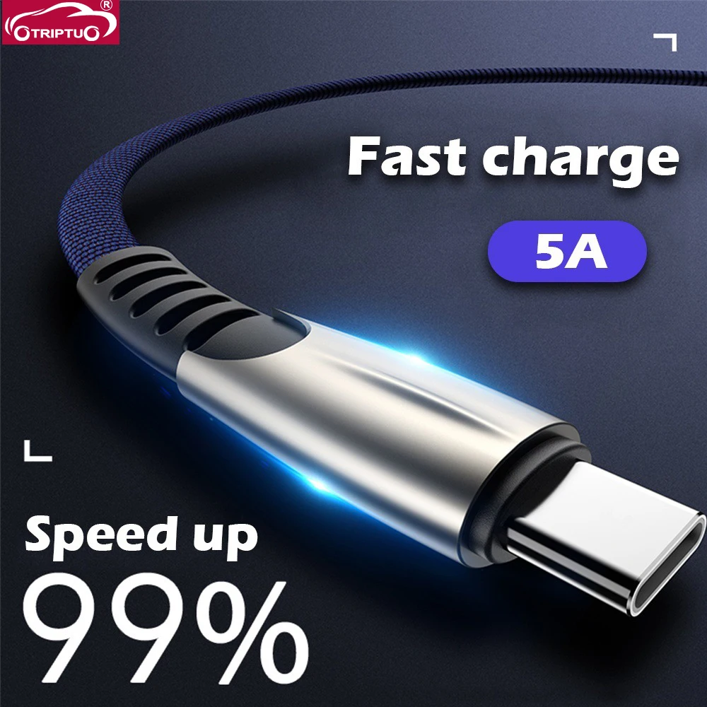 Трипту USB C кабель смартфоны для Samsung S8 S9 S10 Huawei P30 Xiaomi Mi 8 9 9T Redmi K20 Note 7 5A type c Быстрая
